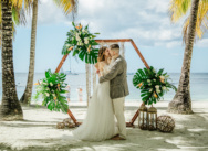 Hochzeit auf der Insel Saona, schöne kleine Flucht (Evgeniia & Artem)