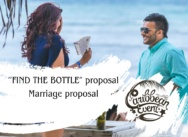 Ein traumhafter Heiratsantrag am Strand in Punta Cana – „Finde die Flasche!!“-Antrag
